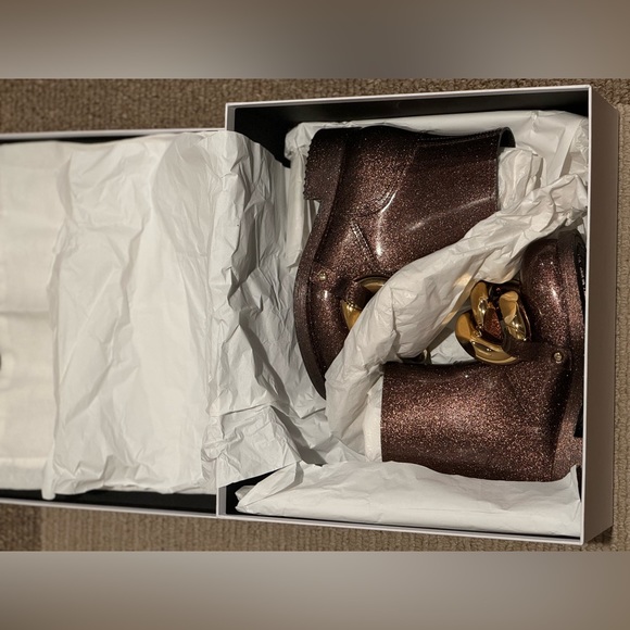 JW Anderson Brown Glitter Rubber Ankle Boot(Rain Boot) Size 36 - Picture 7 of 12